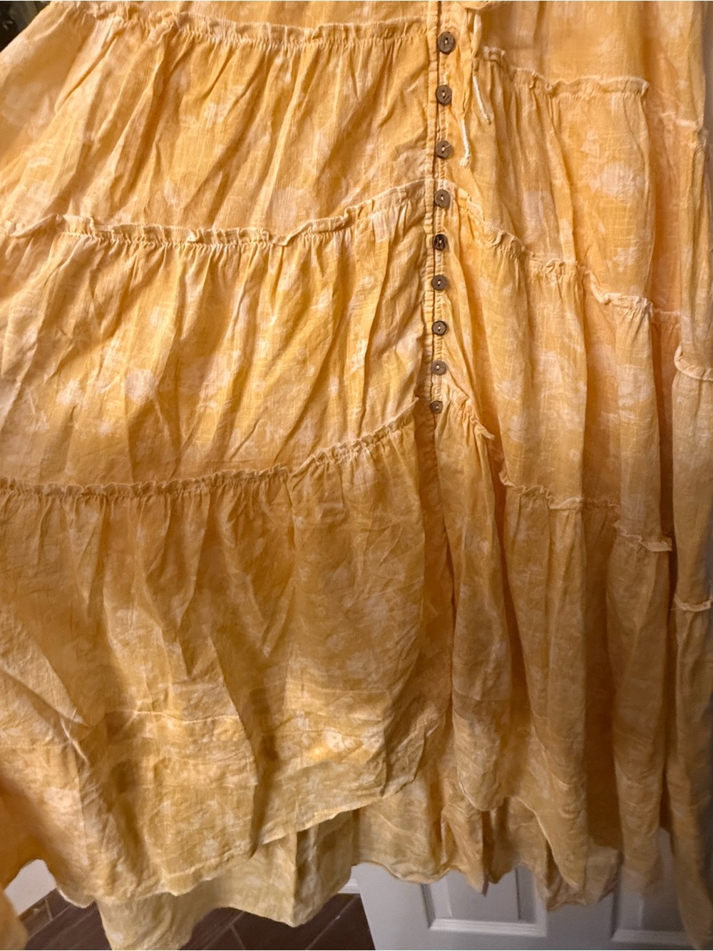Free People Pappiet Midi Dress Sunshine  Yellow Size XL NWT - Picture 3 of 10